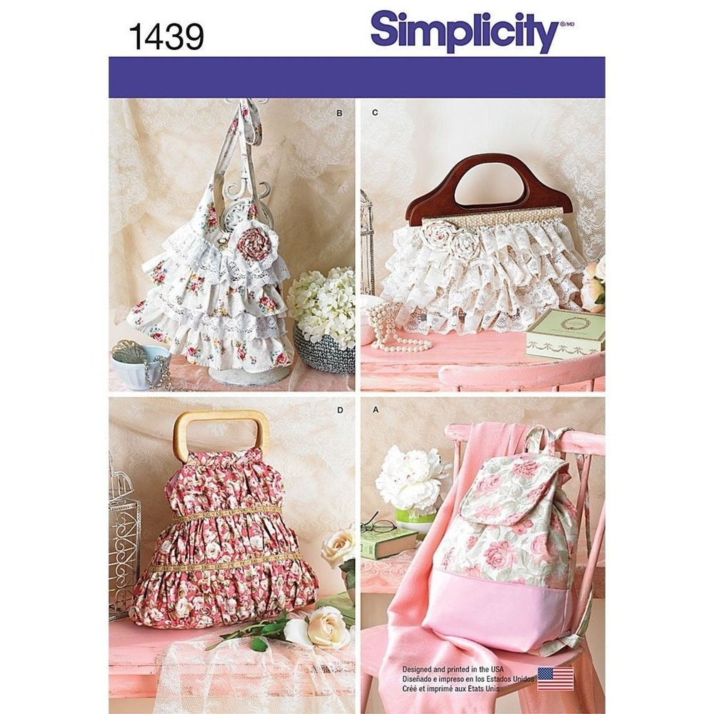 Simplicity Sewing Pattern‎ 1439 Bags Purses UNCUT